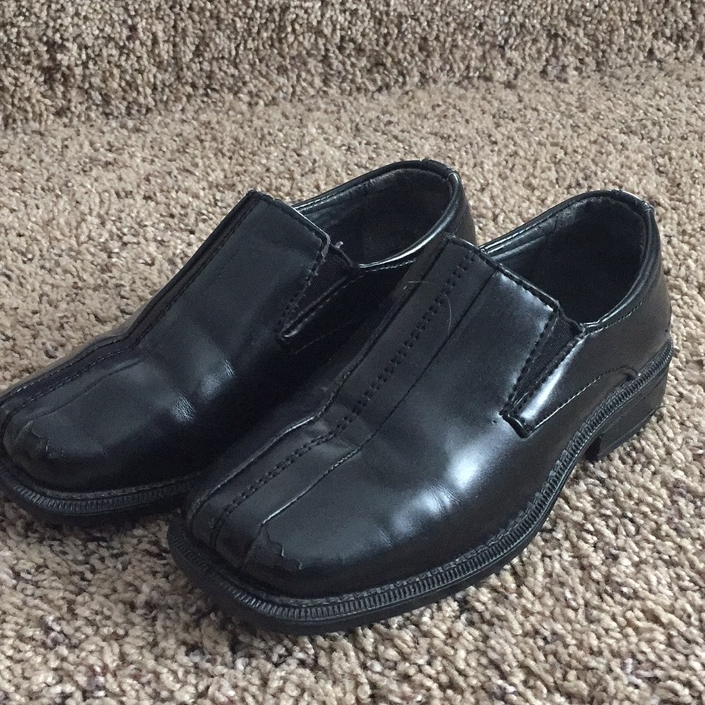 DEED STARG BRIAN BOYS DRESSY BLACK SHOES SIZE 10M